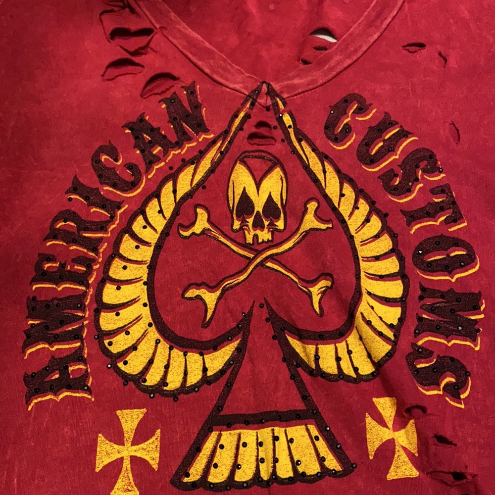 Like New American Customs Affliction Top View 3